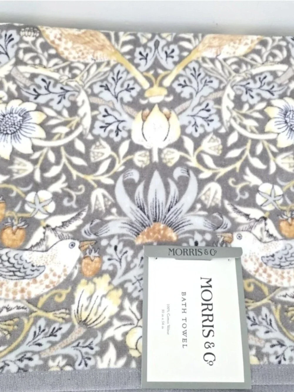 Set of 4 William Morris & Co Velour Strawberry Thief Towels